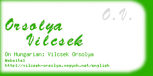 orsolya vilcsek business card